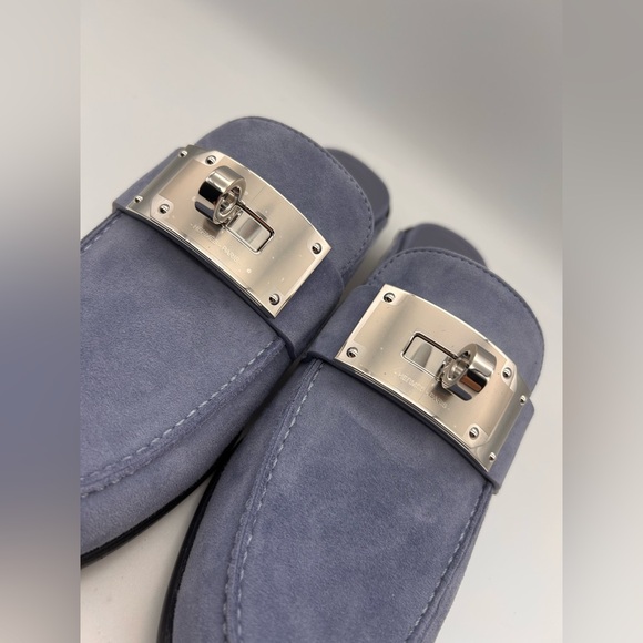 Hermès Iota Mule New In Box Blue Ciel Size 37 - Picture 5 of 16